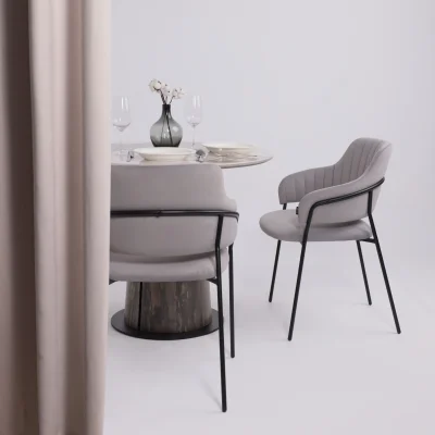 Стол AV 2317, МДФ+керамика, нераздвижной 900 белый, глянцевый PANDORA/черный+HPL Ипанема_4