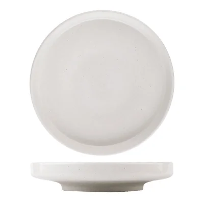 Блюдо глубокое STONE CLAY, керамика, белый, d22*4,5см фотография