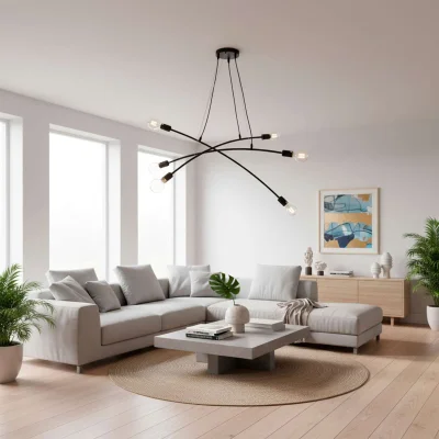 Светильник WEB, потолочный, 6*E27, черный_2