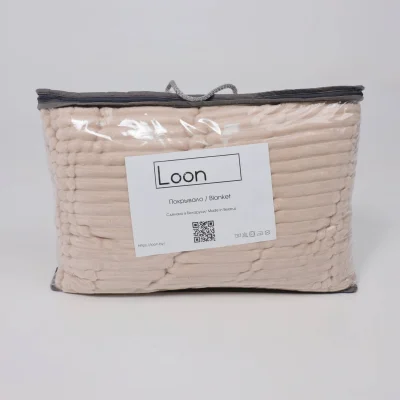 Плед LOON LNZ, 220*200см, бежевый-6_8