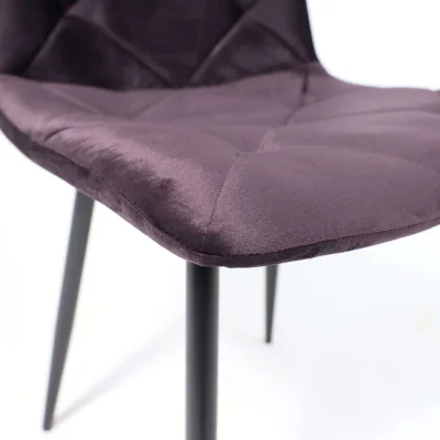 Стул GILL, сливовый велюр/черный_5