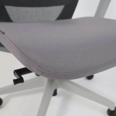 Кресло поворотное SPIRIT, темно-серая сетка+ серая ткань/серый полиамид_10