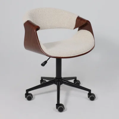 Кресло барное ANGARA, букле, кремовый Lisa 102/черный_5