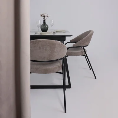 Кресло AV 350, светло-коричневый шенилл Римини 05/черный_3