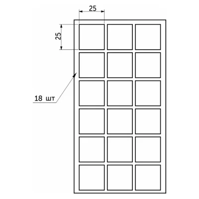 Подкладка самоприлипающая фетровая прорезиненная 25 х 25мм (1упак.=18шт), белая, Folmag_4