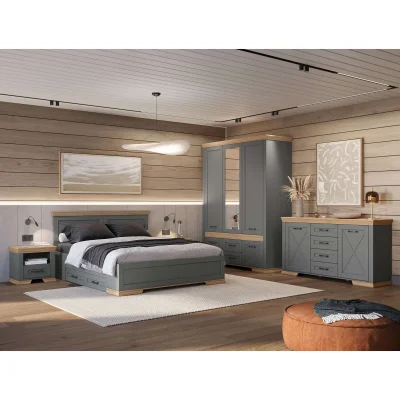 Н.м. "MARSELLE" шкаф SZF5D2S, к.Дымчатый алмаз+Дуб урбан янтарный/ф.Дымчатый алмаз_3