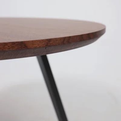 Стол журнальный BUFFY, тёмная вишня/черный, d600*450_4