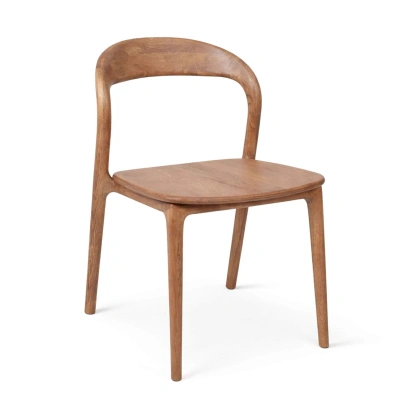 Стул МИЛИНА, дуб натуральный/покрытие коньяк фотография