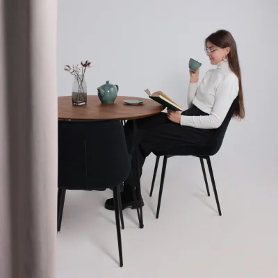 Стол ДЕМАВЕНД, d100*74, дуб натуральный/черный (ПР-4 DSW (Т27) (02) Кс-12)_7