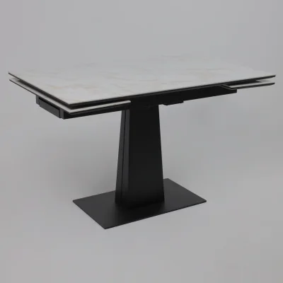 Стол AV 2119, МДФ+керамика, раздвижной 1200 (1800)*800 белый, глянцевый CARLA LARKIN /черный_7