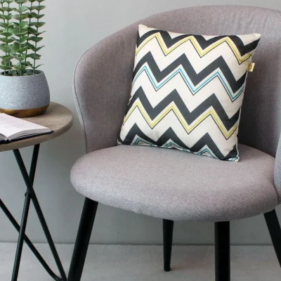 Подушка декоративная МАТЕХ FANTASY РЕТРО 7, р-р 33*33*10. Цвет бирюзовый/черный, арт. 28-406_6