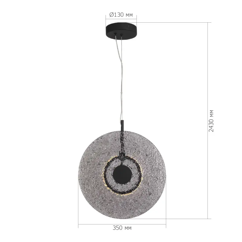 Светильник подвесной ST-Luce черный/дымчатый LED 1*8W 4000K ALUMNO_preview_6
