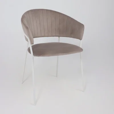 Стул AV 433, светло-коричневый бархат H-61/белый_15