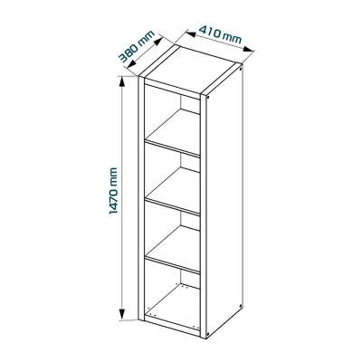Стеллаж ФОРА 4Л 146х41х38см, белый_8