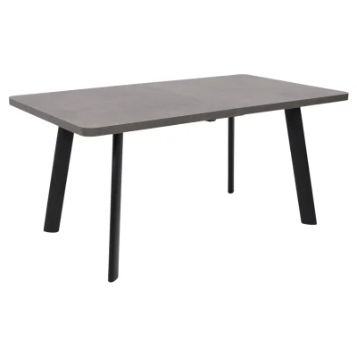 Стол LEON LUX RADIAL-180, раздвижной 180(240)х95, Дымчатая керамика/Чёрный фотография