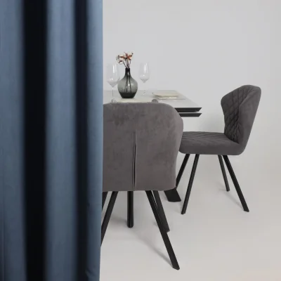 Стол JACK-120, раздвижной 120(30+30)х80, МРАМОР СВЕТЛЫЙ - COMPAKT CER/Черный_3