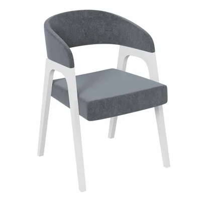 Кресло ТЕХАС, графит №219 Велюр Jercy graphite/белый матовый фотография