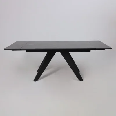 Стол AV 2122, МДФ+керамика, раздвижной 1400 (2000)*850 черный, матовый SHAKESPEARE/черный_20