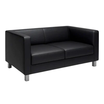 Диван Бета 2, экокожа Pegasso черный фотография