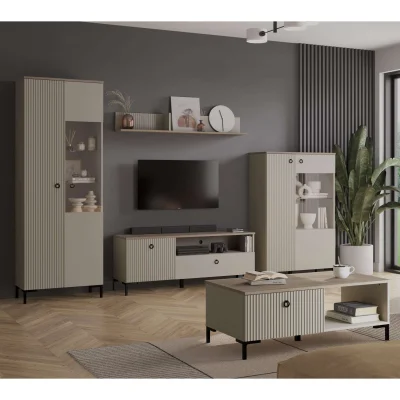 Н.м. "DOMENICA" стол журнальный LAW1S, к.Глиняный серый+Дуб сильвержек ореховый/Глиняный серый_5