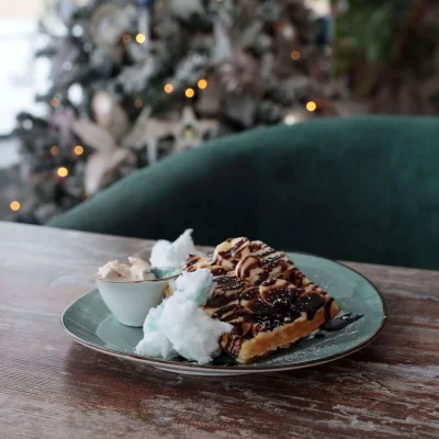 Блюдо VITAL, фарфор, зеленый, 26*26*2см_3