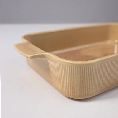 Форма для запекания STRIA, фарфор, пшеничный, 22,5*36,2*7см_7