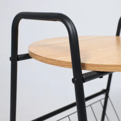 Стол журнальный DINO, дуб сонома/черный, 460*405*655, ECONOM_4