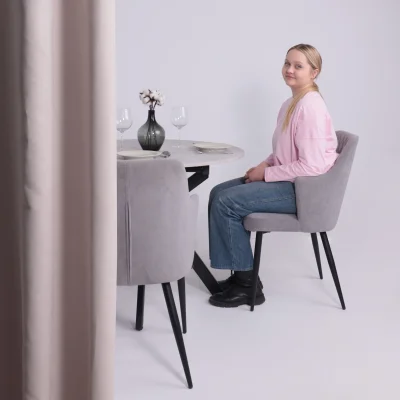 Стол AV 1106, ЛМДФ,  раздвижной D1000(1350)*750 Ароза Светлая/черный_2