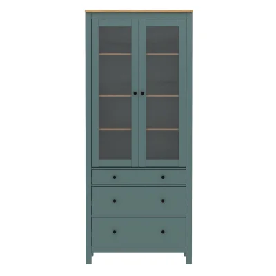 Гостиная Сага, ясень + темно-бирюзовый. Комплект №1_16