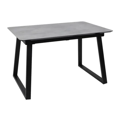 Стол AV 1208, HPL+МДФ,  раздвижной 1200 (1600)*800 Мрамор Марквина синий/черный фотография