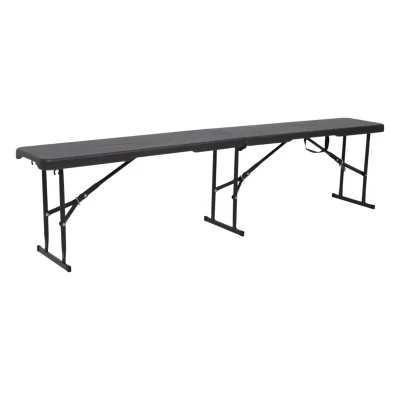 Скамья складная Bench AKS тип 1, темно-серый (180х28х43) фотография