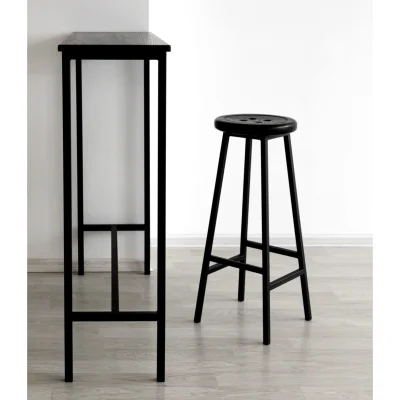 Стул барный BUTTON-78 черный/черный_4