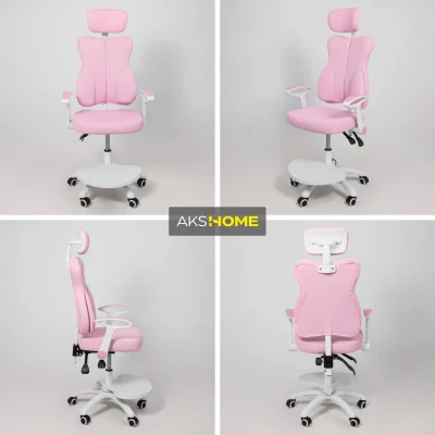 Кресло поворотное LOLU, ткань, розовый_3