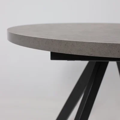 Стол RONDO М-100, круглый раздвижной 100(135), ДЫМЧАТАЯ КЕРАМИКА/Черный_18