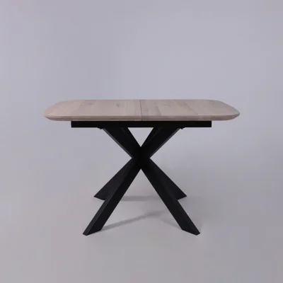 Стол ВЕЙВ раздвижной, 120(160)*80*75, дуб беленый/черный (ПрР-3 DSW (02) КСЕ/Р-80)_25