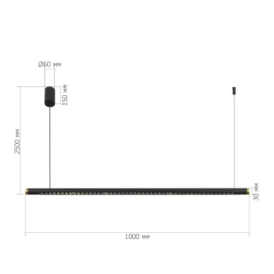 Светильник подвесной ST-Luce черный/черный,латунь LED 1*20W 4000K PARILLA_6