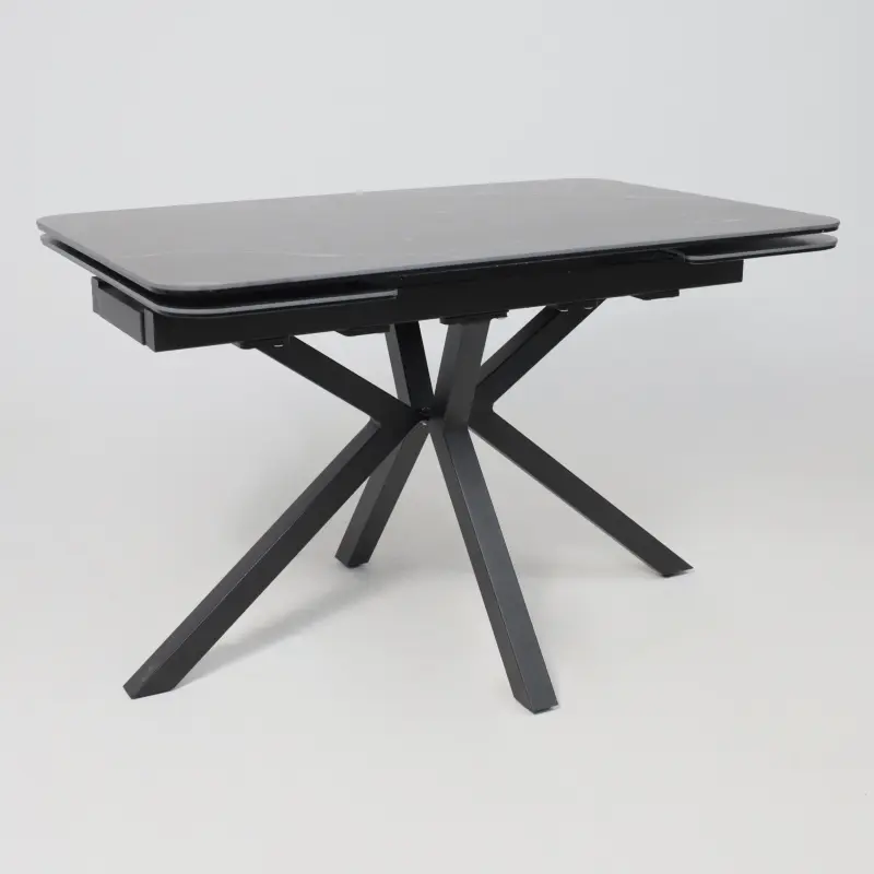 Стол РЕЙН NEW,керамика 0 кат. 1400(2040)*900, Камень черный Greys Black/Черный матовый_preview_11