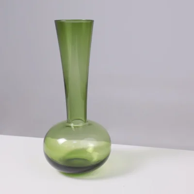 Ваза стеклянная FLORA, зеленый, 8*32см_4