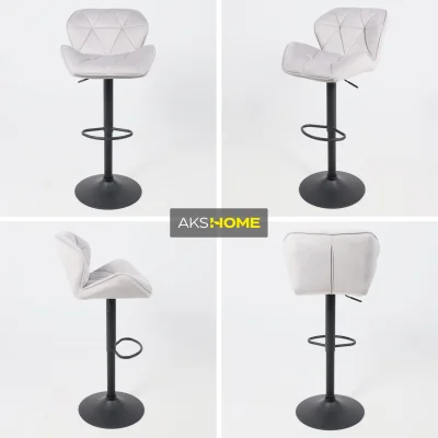 Кресло BERLIN, серый велюр HCJ-37/черный_2