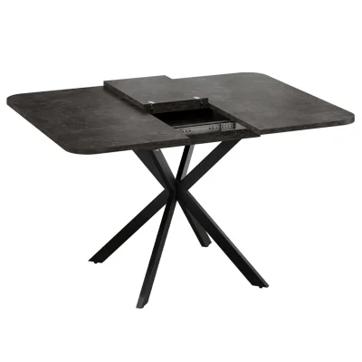 Стол раздвижной ЛИССАБОН Тип 1, 1000(1315)х1001х750, черные опоры/ателье темный_6