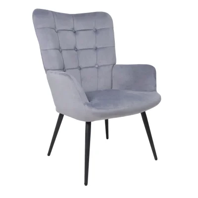 Кресло ODA, серый велюр HCJ-40/черный фотография