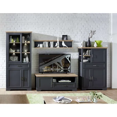 Н.м. "JASMIN" шкаф REG3D1S, к.Графит+Дуб артизан/ф.Графит_5