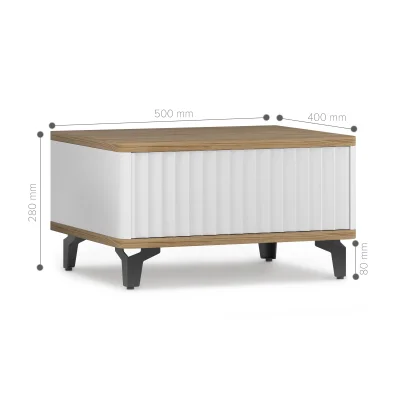 Стол-консоль SHTABE ROYAL 5001 эко, Белый-Дуб Сантана-Черный_8