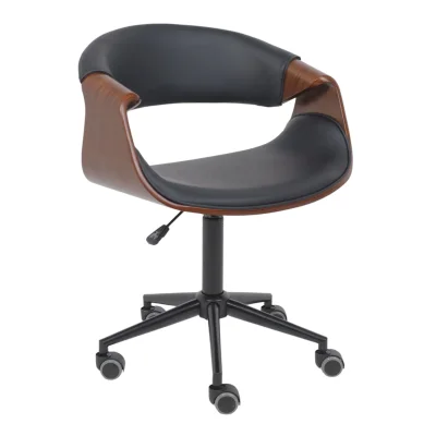 Кресло барное ANGARA, экокожа, черный/черный фотография