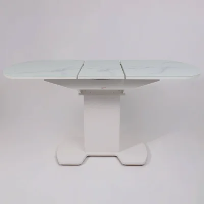 Стол КОРСИКА, фотопечать 1200(1515)*800, Мрамор белый 2/Белый матовый_22