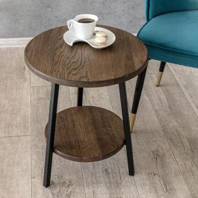 Стол журнальный CFT-42 DD, дуб мореный/черный фотография