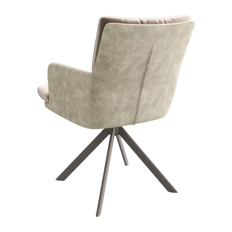 Стул CHARLES-R 360, d07 PEARL GREY LUX - MILK замша lux\капучино_preview_2