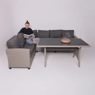 Комплект садовой мебели ROSEWOOD (диван 2шт, стол 1шт), серый_13