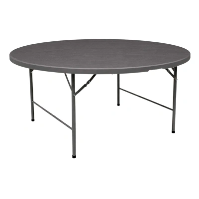 Стол складной Table AKS тип 10, темно-серый (D152х74) фотография