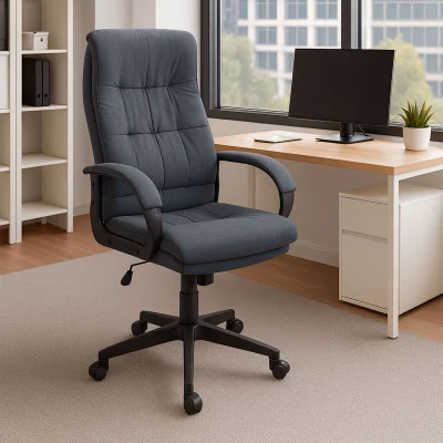 Кресло поворотное BUNNY, ткань, темно-серый_2